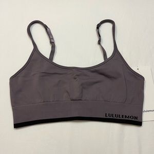 Lululemon Iconic Sweat Sports Bra in Purple